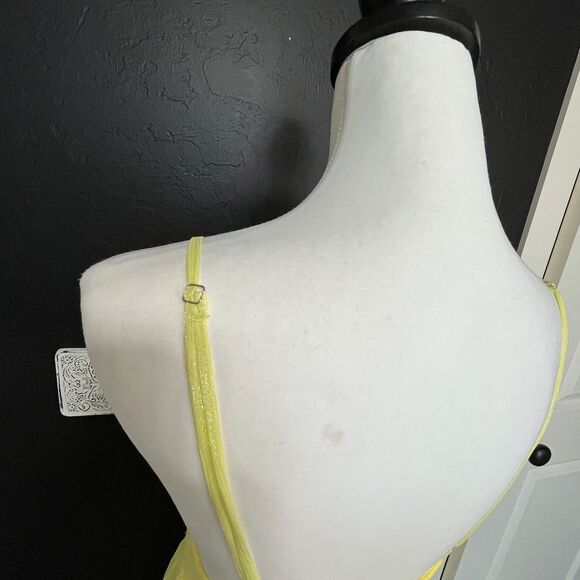 Yellow Lace Chiffon Enchanted Evening Maxi Dress | Size S - Picture 10 of 13